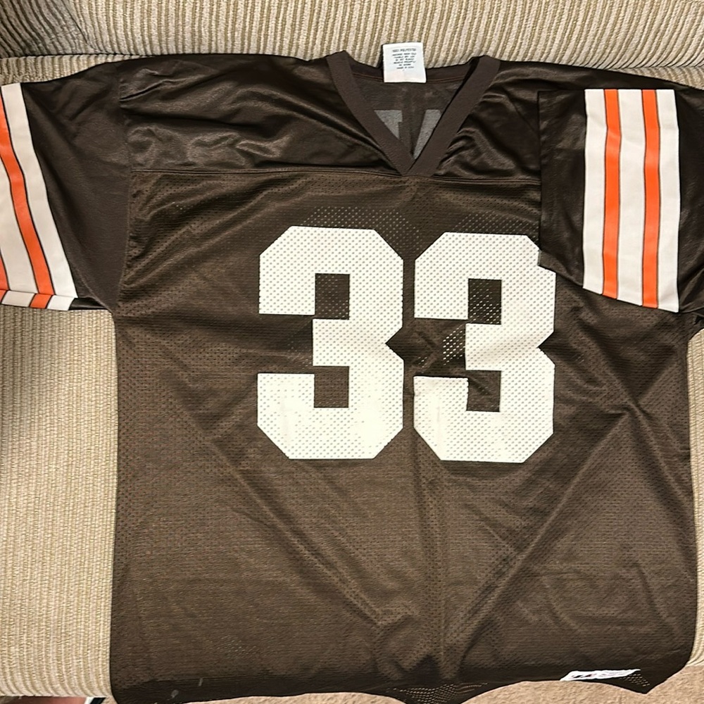 Cleveland Browns Leroy Hoard jersey. Size XL 50-52. Brown.